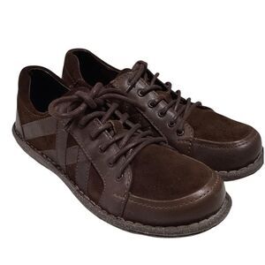 Born Oxford Shoes Womens 10 42 Brown Sommer Suede Leather Walking Lace Up Flats